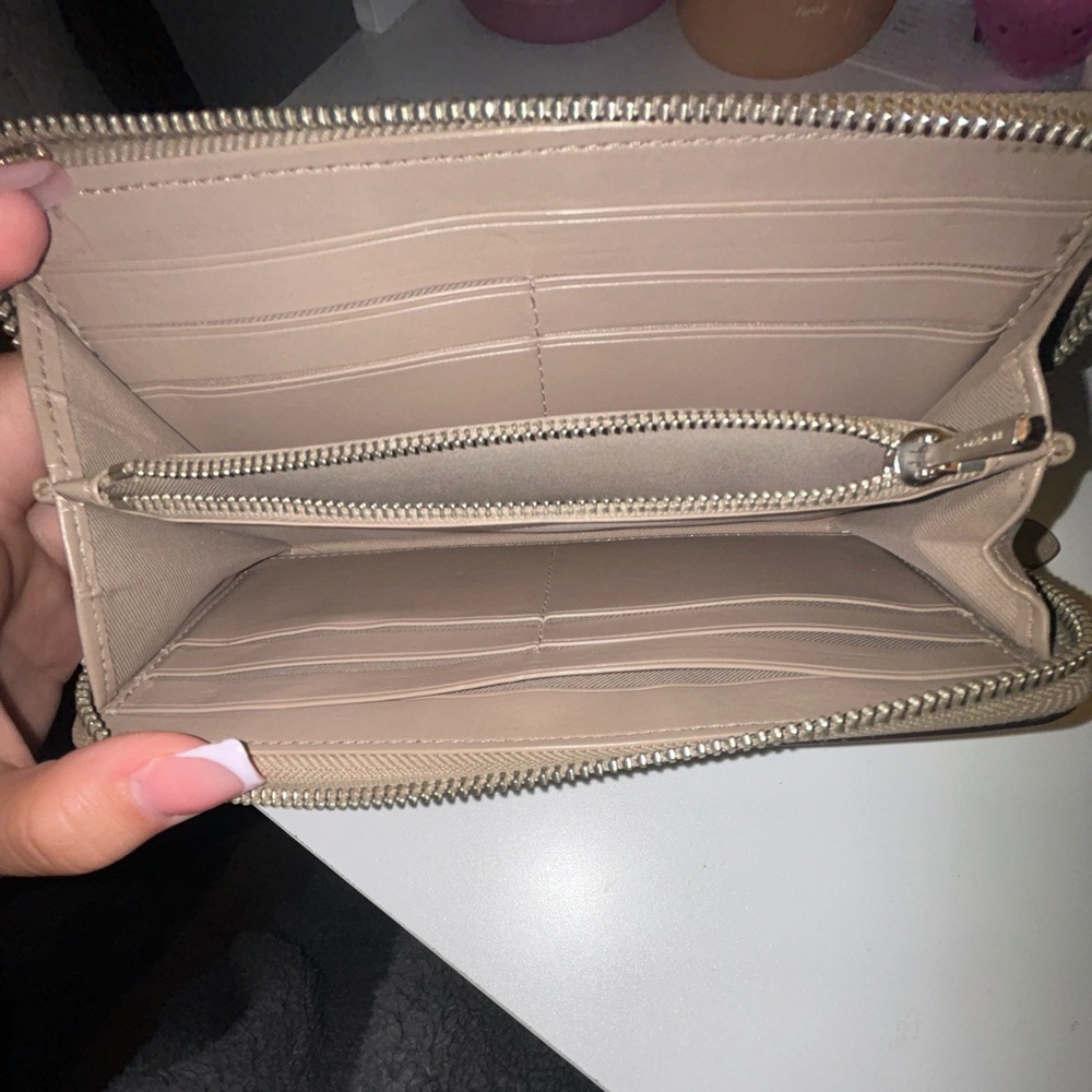 Coach Beige Floral Embellished Wallet - Picture 3 of 3